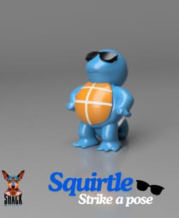 SQUIRTLE - STRIKE A POSE 3d model
