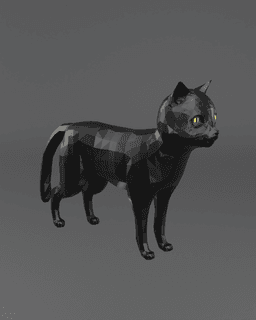 Low Poly Cat 3d model