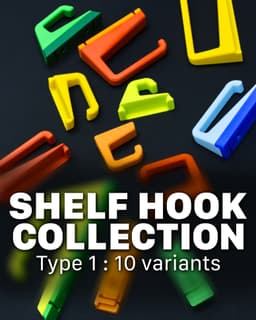 EZPZ Shelf Hook Collection // Type 1 3d model