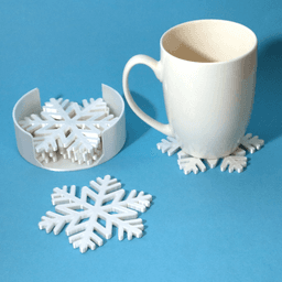 Snowflake coaster 3d model