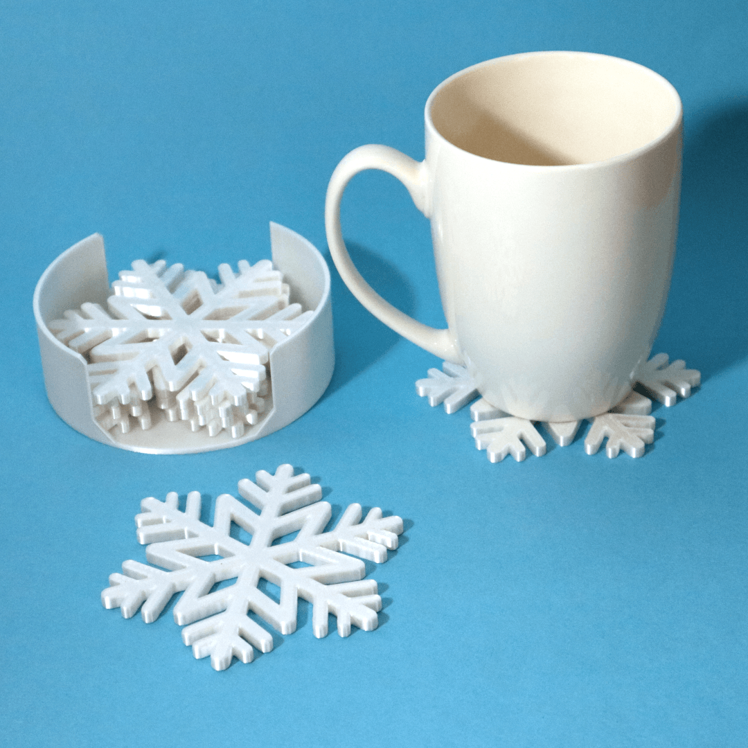 Snowflake coaster 3d model