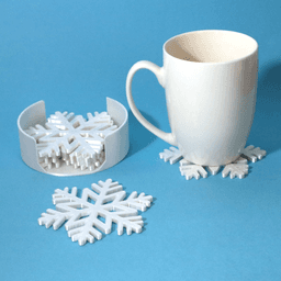 Snowflake coaster 3d model