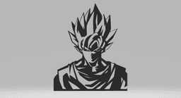 Goku 2D .stl 3d model