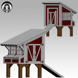 Puffling Coop and Fence - Extra Model 3d model