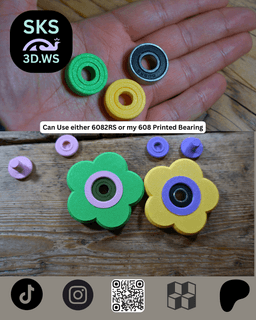 Flower Fidget Spinner free Model 3d model