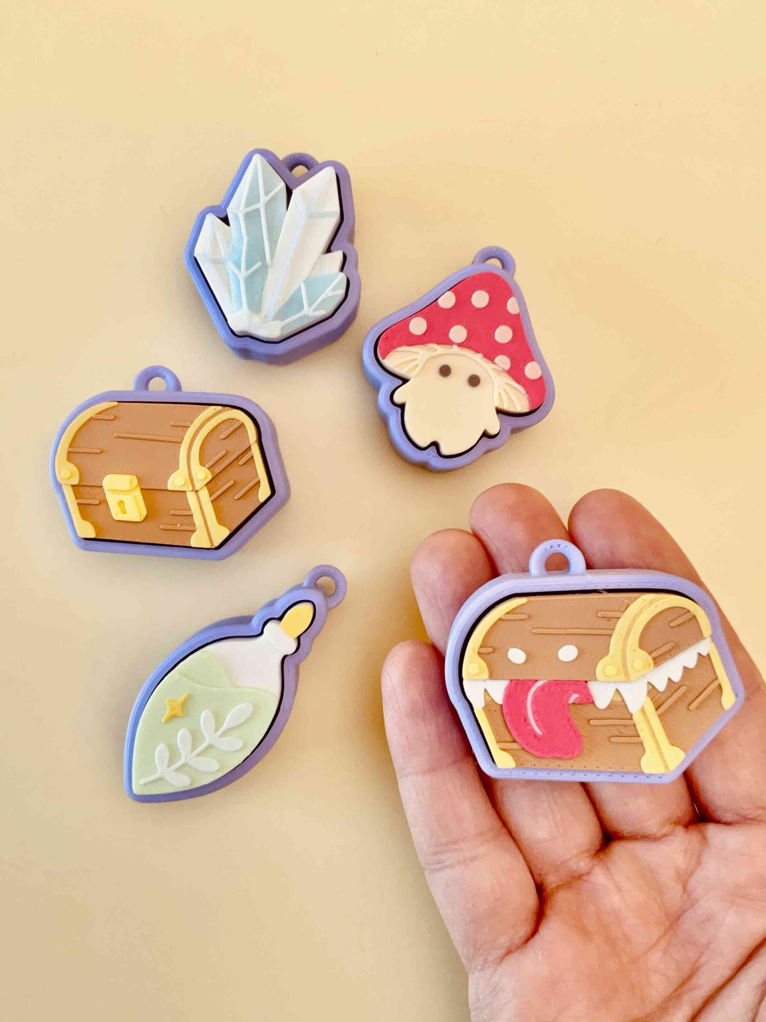 Fantasy Dungeon Clicker Keychain Fidget Toy Bundle 3d model
