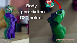 Femme model D20 holder 3d model