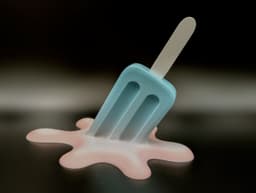 Melting Popsicle Sculpture 3d model