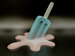 Melting Popsicle Sculpture 3d model