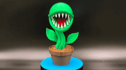 Monstera Plant - Dark Fantasy Sculpture 3d model