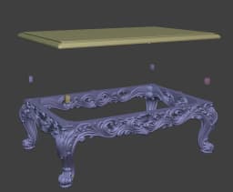 Baroque Coffee Table 3d model