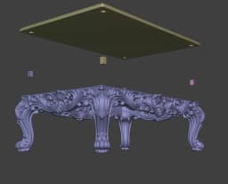 Baroque Coffee Table 3d model