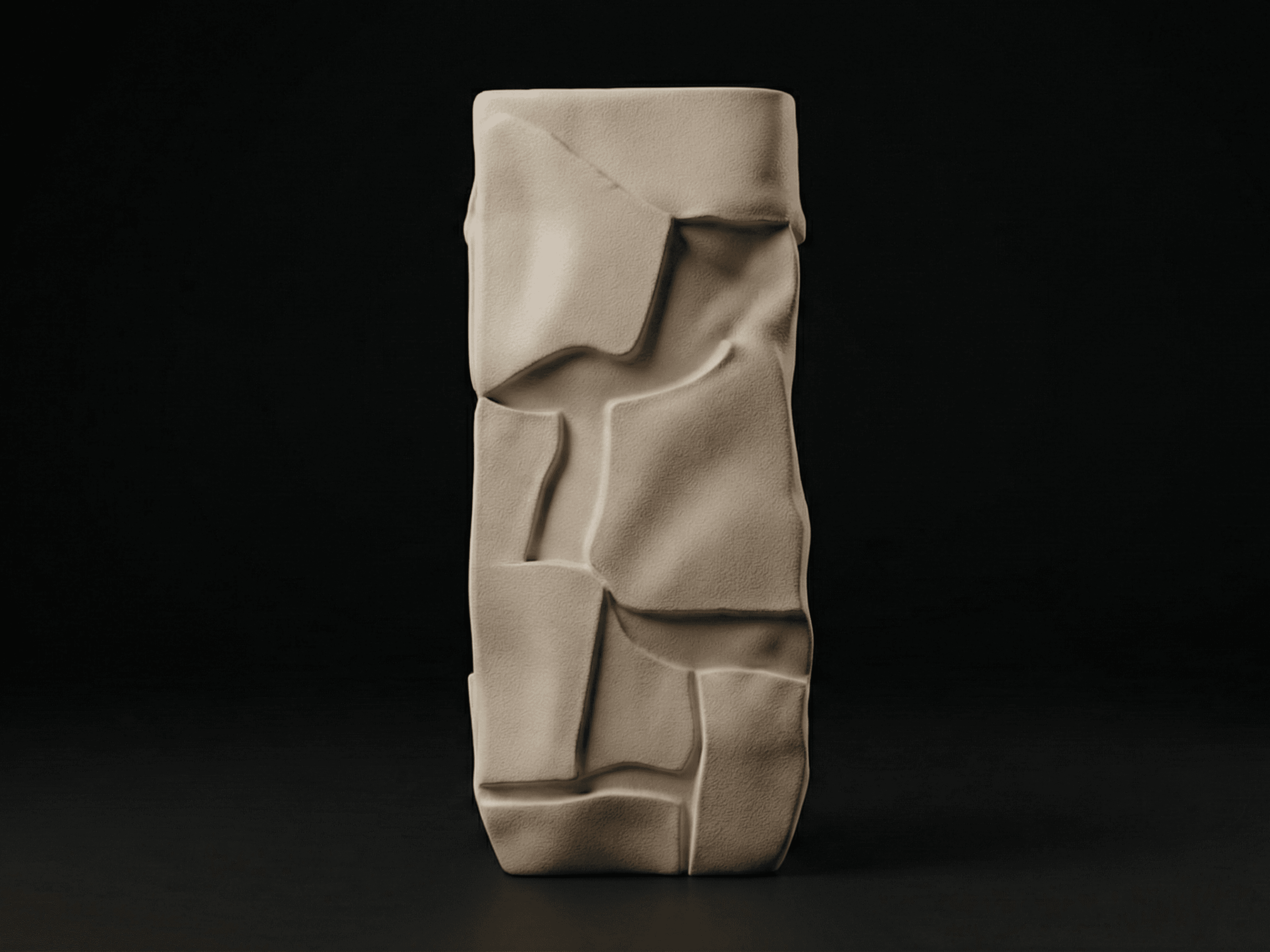 Cracked Stone Vase 3d model