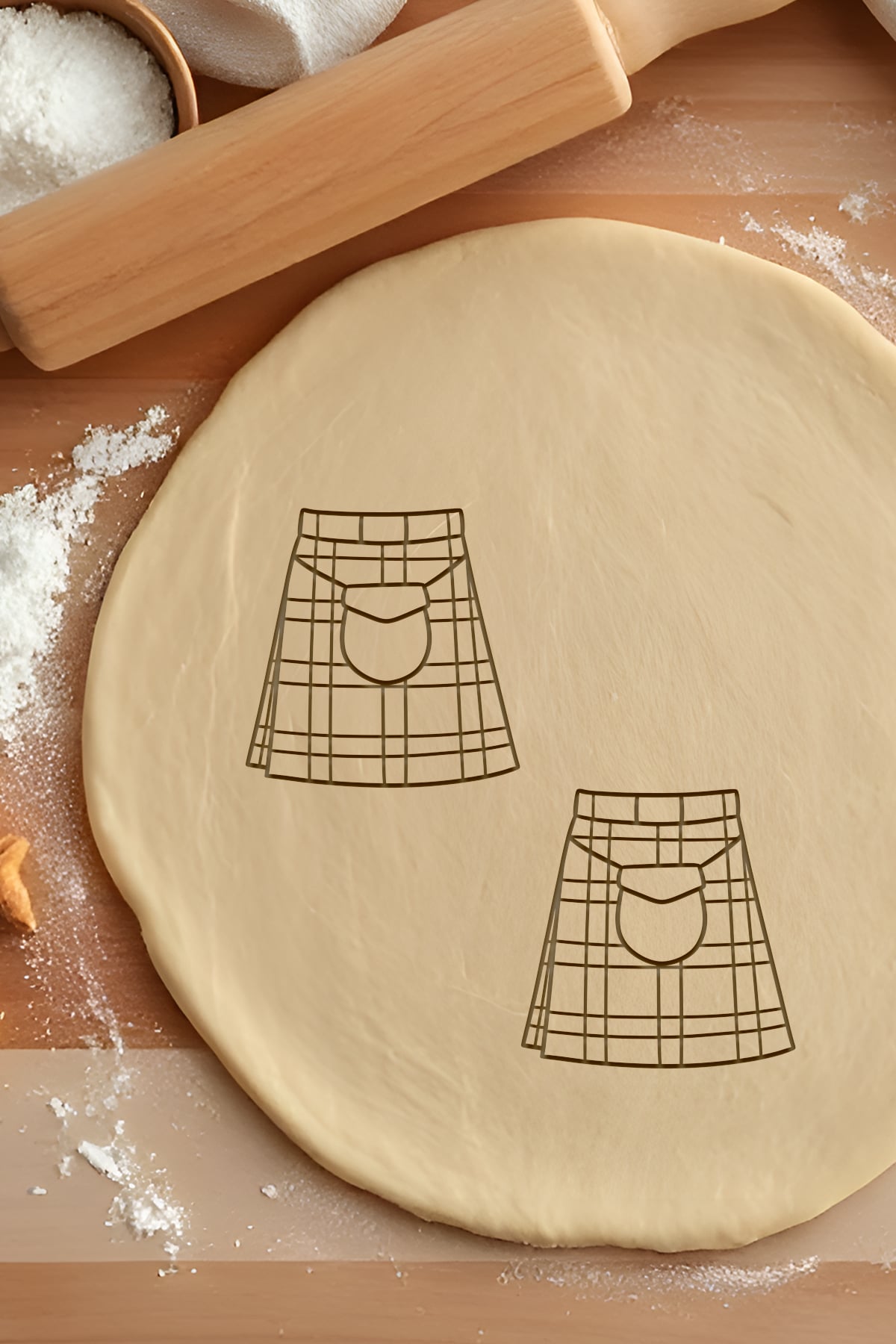 Kilt Cookie Cutter, Biscuit Cutter 3d model