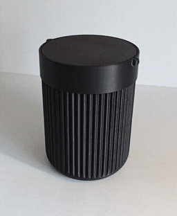 Trash can with swing lid 3d model