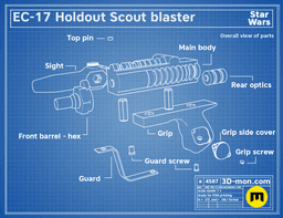 EC-17 Holdout Scout blaster 3d model