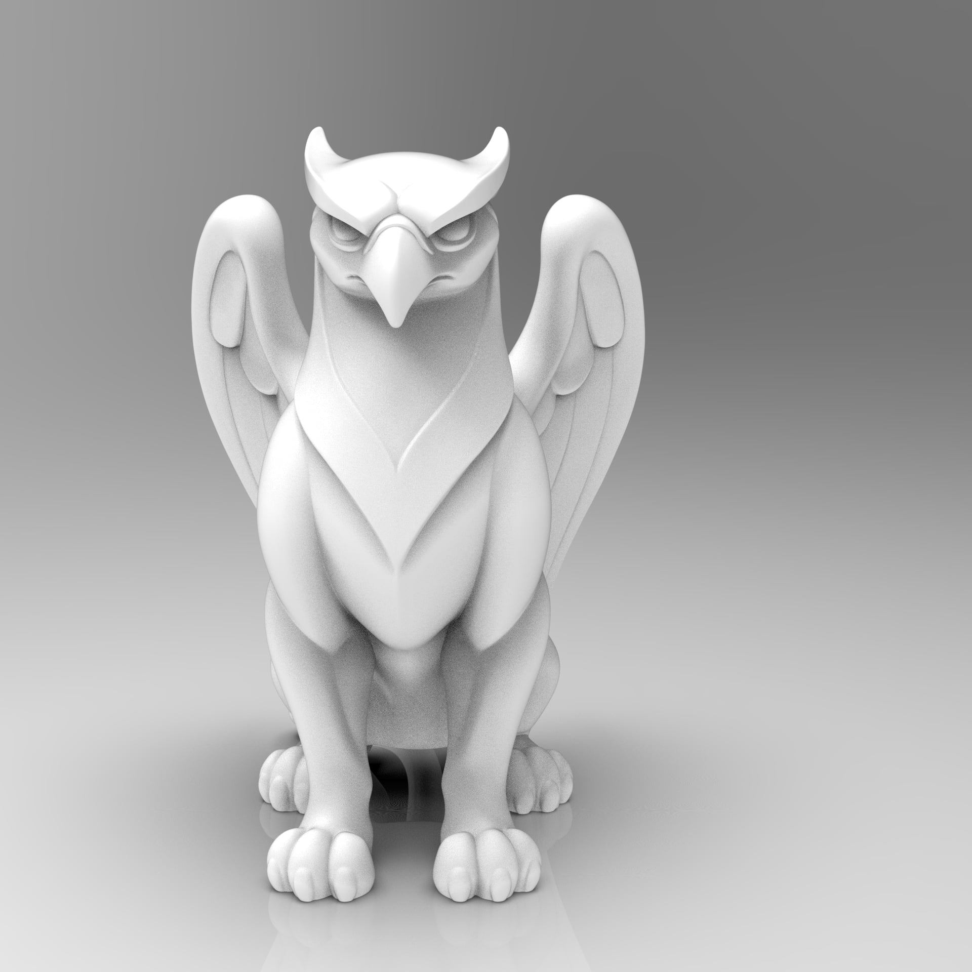 Mystical Griffin Minimalist Sculpture 3d model