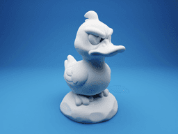 Grumpy Duck on a Rock 3d model