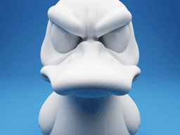 Grumpy Duck on a Rock 3d model