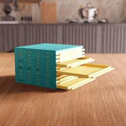 Multi-Layer Desktop Drawer Organizer 3d model