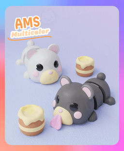 Flexi Foodie Bear Keychain (Multicolor) 3d model