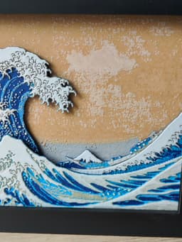 The Great Wave off Kanagawa Shadow Box 3d model