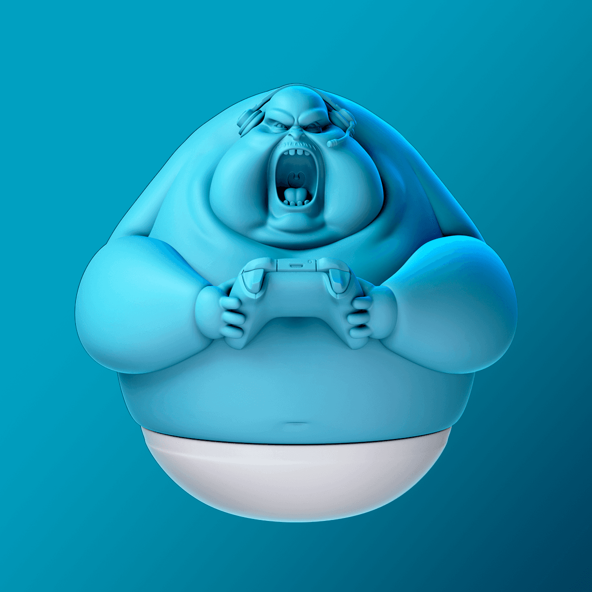 Angry Gamer Weeble Wobble 3d model