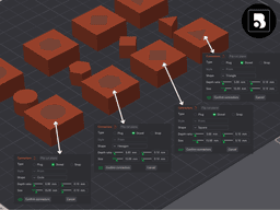 Plug, Dowel, Snap - Connectors 3d model
