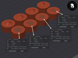Plug, Dowel, Snap - Connectors 3d model