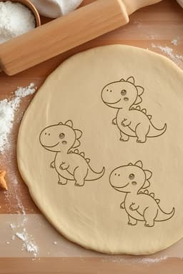Cute Dinosaur Cookie Cutter, Biscuit Cutter 3d model