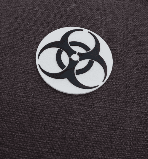 Biohazard Coaster (Coaster for Drinks) Bundle 3d model