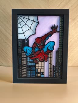 Spiderman Stained Glass Light Box 3d model