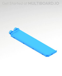 2x8 MU - Left Support End - Modular Bolt-Locked Shelf 3d model