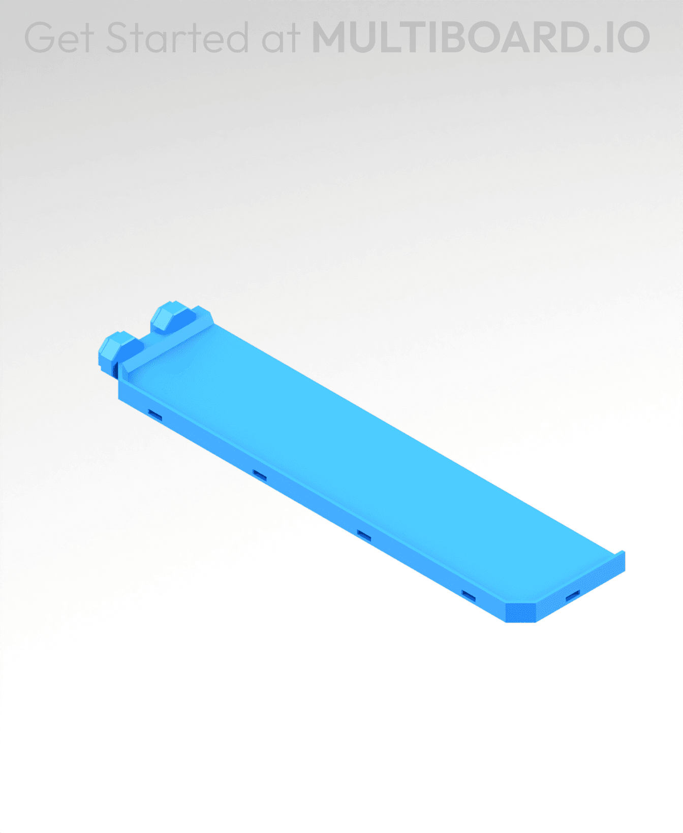 2x8 MU - Left Support End - Modular Bolt-Locked Shelf 3d model