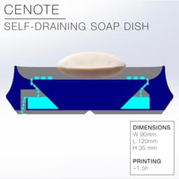 CENOTE | Self-Draining Soap Dish 3d model