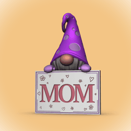 Gnome -Mom Sign 3d model