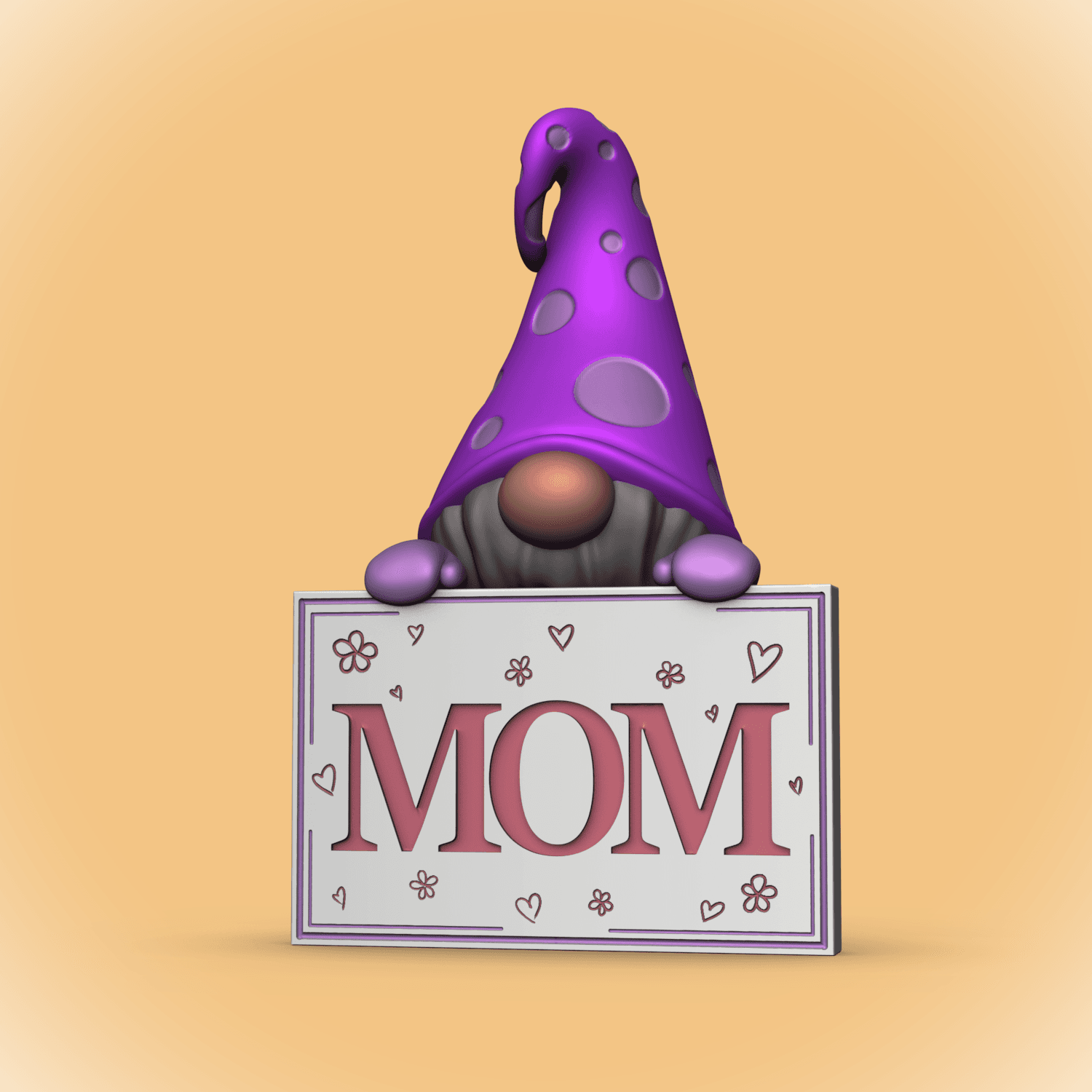 Gnome -Mom Sign 3d model