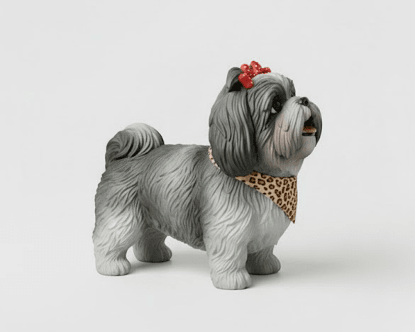 Shih Tzu Dog Decor 3d model