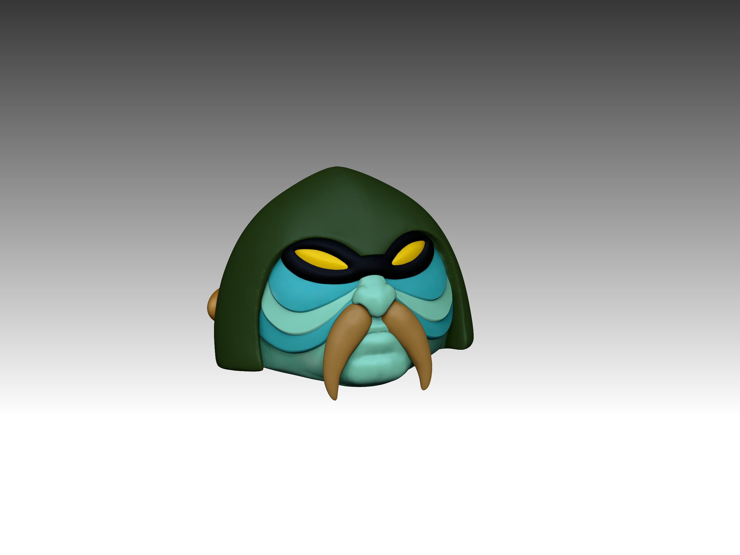 Horde Invader Rackney Head MOTU Classics 3d model