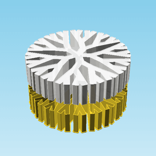 Fract5-2-2-2, nestable box (v2) 3d model
