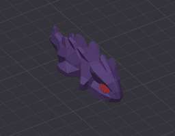 Edgy Mini Dragon (Magnet/Keychain) 3d model