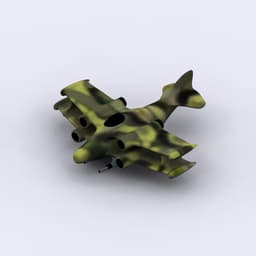 Futuristic Biplane v2 3d model