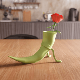 Whimsical Anthropomorphic Drinking Horn Vase 3d model