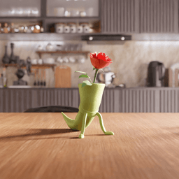 Whimsical Anthropomorphic Drinking Horn Vase 3d model