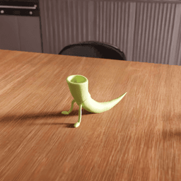 Whimsical Anthropomorphic Drinking Horn Vase 3d model
