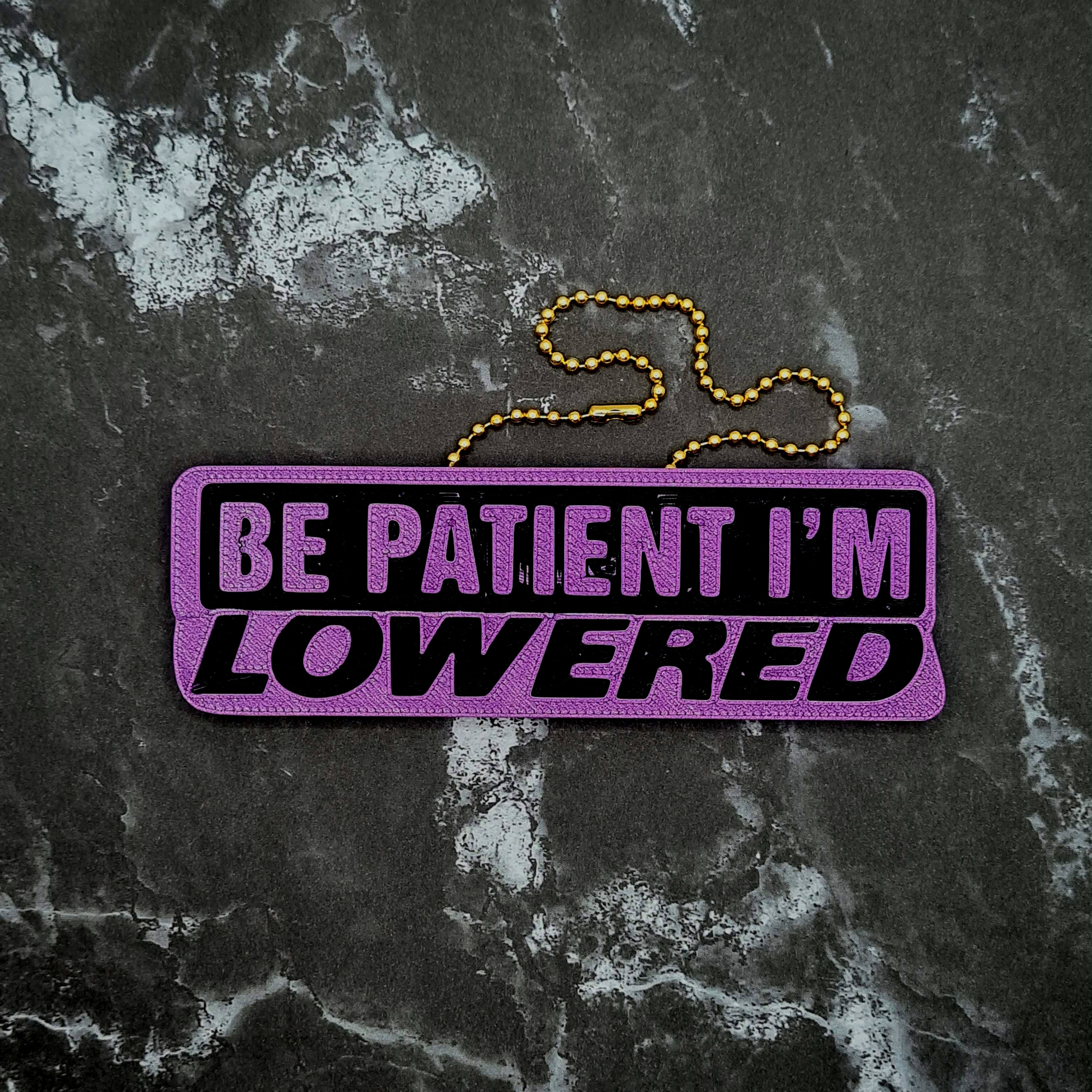 Be Patient I'm Lowered Charm 3d model