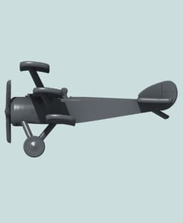 1:144 Sopwith Triplane 3d model
