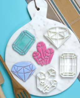 Crystals and Gems Cookie Cutter Set 3d model