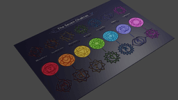 CHAKRAS CHART TILE 3d model