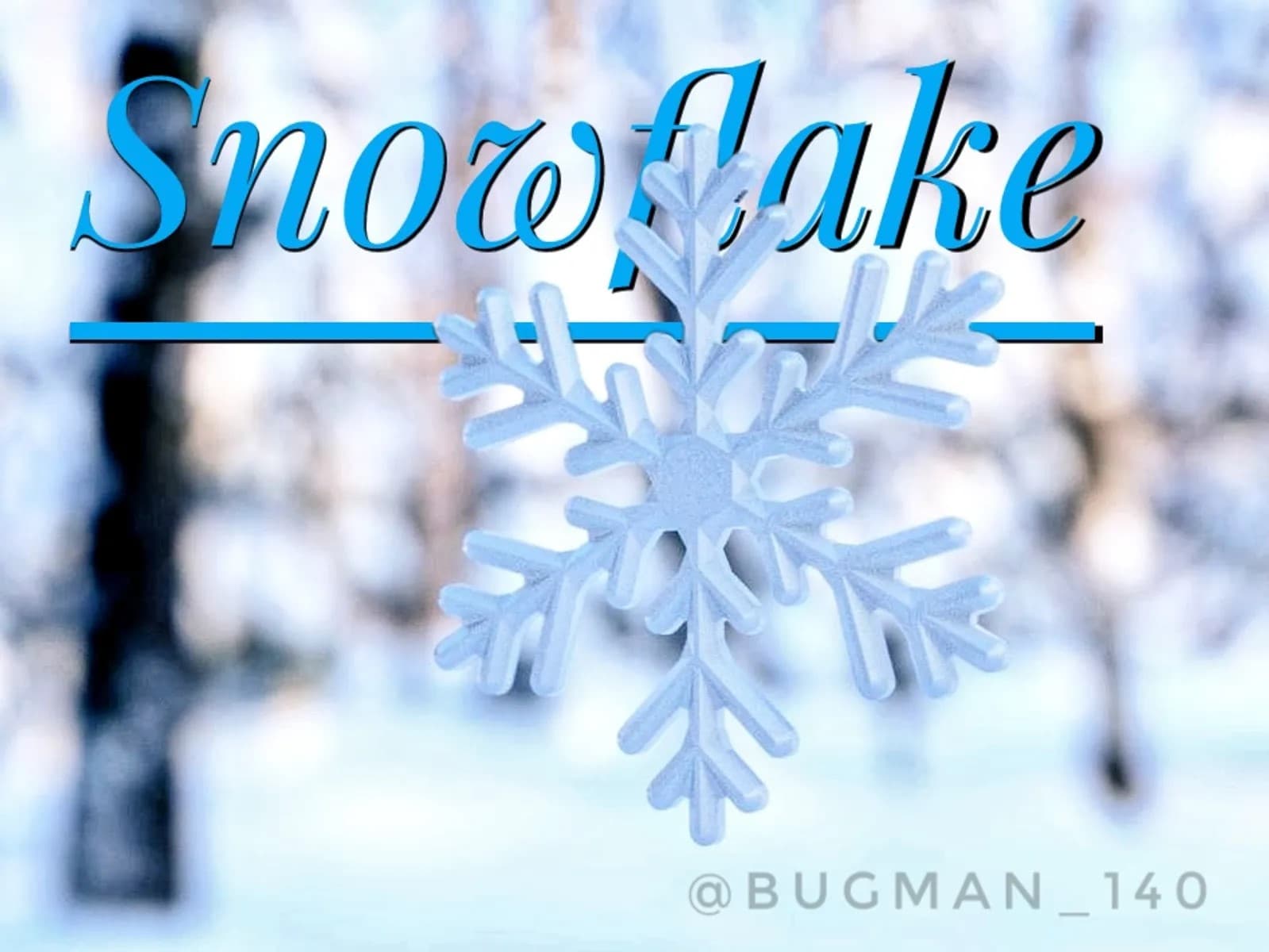 snowflake 3d model